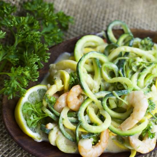 Paleo Cajun Shrimp Pasta - Recipe photo by SimplySoHealthy