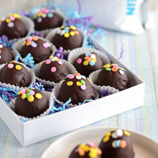 Peanut Butter Protein Truffles - Recipe photo by TheCakeChica