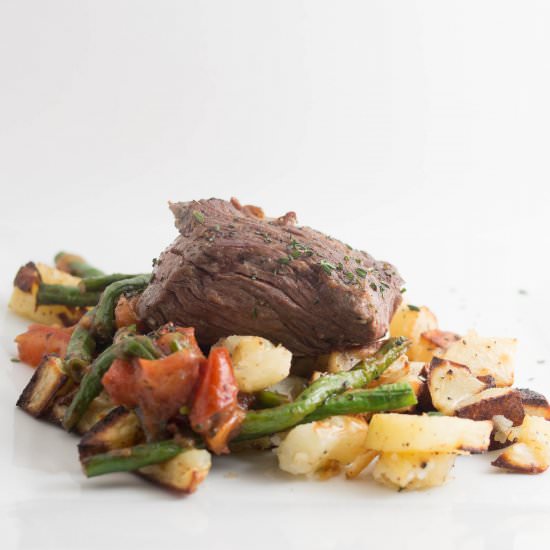 Steak & Sautéd Vegetables - Recipe photo by forevernomday