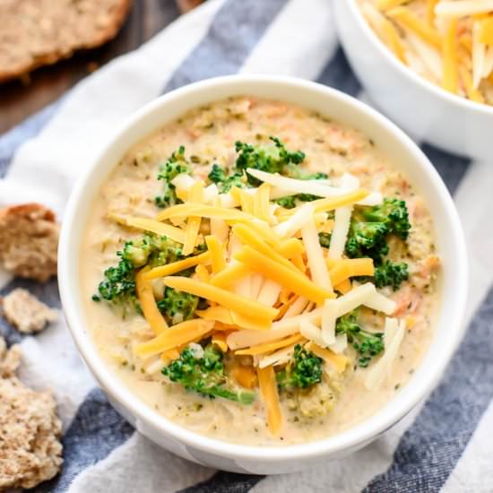Slow Cooker Broccoli and Cheese Soup - Recipe photo by wellplated