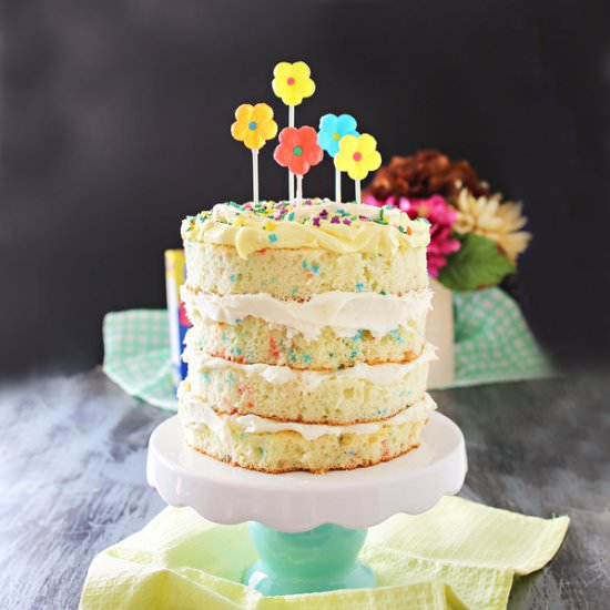 Spring Funfetti Cake - Recipe photo by Kleinworth &amp; Co