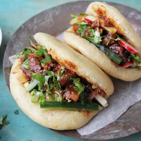 Taiwanese pork buns - Recipe photo by MeccaGBC