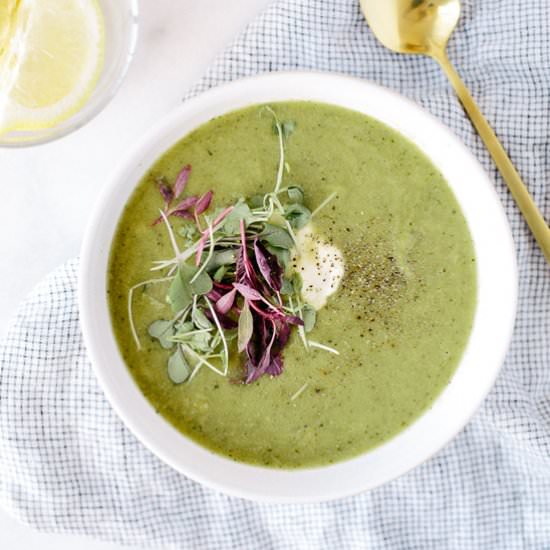 Alkalizing Green Vegetable Soup - Recipe photo by honestlynourished