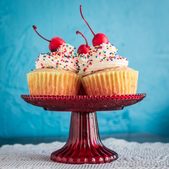 Banana Split Birthday Cupcakes - Recipe photo by irokthekitchen