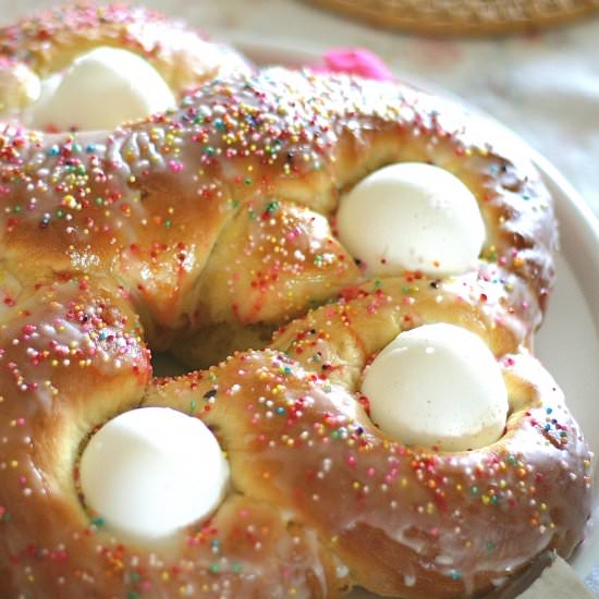 Nonni's Italian Easter Bread - Recipe photo by Elena at A Casarella