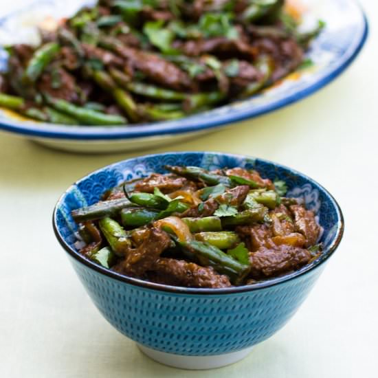 Lamb and Green Bean Stir Fry - Recipe photo by ManyKitchens.com