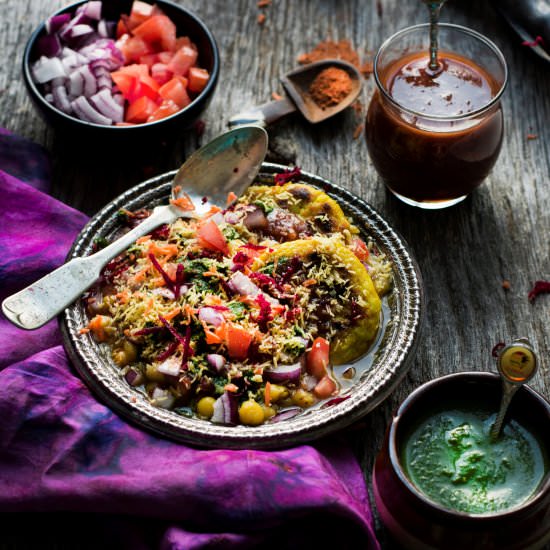 Ragda Patties - Recipe photo by Binjals VEG Kitchen