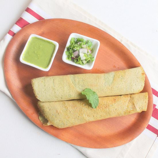 Moong Dal Dosa | Green Gram Crepes - Recipe photo by rakshaskitchen