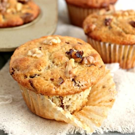 Chocolate Walnut Yogurt Muffins - Recipe photo by Marnely Rodriguez