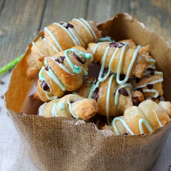Mint Chocolate Chip Croissants - Recipe photo by thisgrandmaisfun