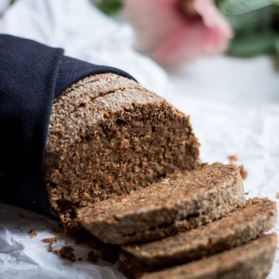 Raw vegan bread - Recipe photo by happyhealthblog