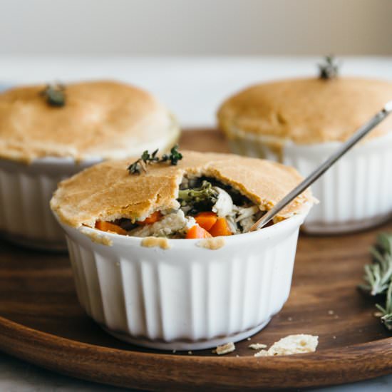Mini Chicken Pot Pies - Recipe photo by Downshiftology