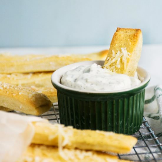 Chewy Garlic Parmesan Breadsticks - Recipe photo by portandfin