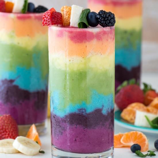 Rainbow Smoothie - Recipe photo by thefirstyearblog
