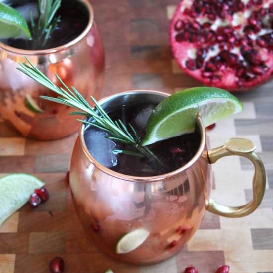 Pomegranate Moscow Mules - Recipe photo by jordansward