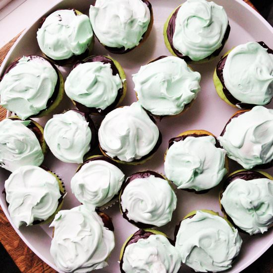 Creme De Menthe Cupcakes - Recipe photo by theginghamapron