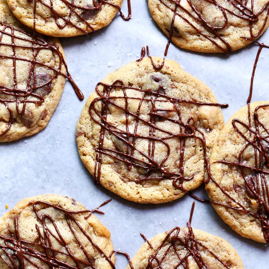 Chocolate Toffee Pretzel Cookies - Recipe photo by tuttidolci