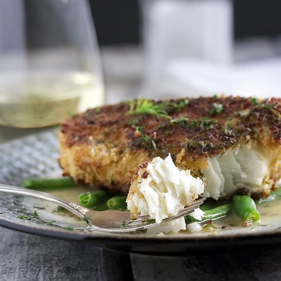 Crusted Halibut with Lemon Butter - Recipe photo by Cooks With Cocktails