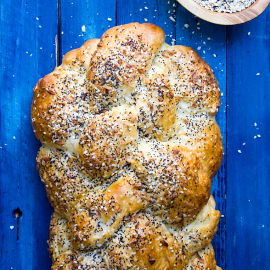 Everything Bagel Challah - Recipe photo by WhatJewWannaEat