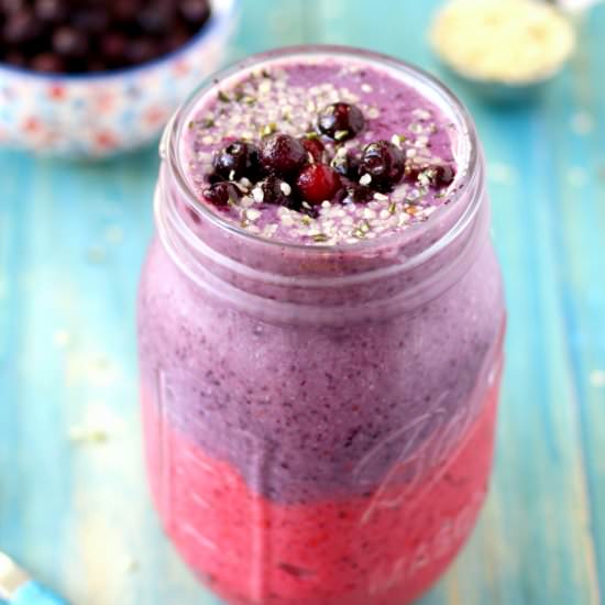 Wild Blueberry Banana Hemp Smoothie - Recipe photo by theprettybee