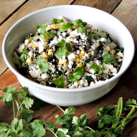 Tex-Mex Black Bean Quinoa Salad - Recipe photo by BobbisKozyKitchen