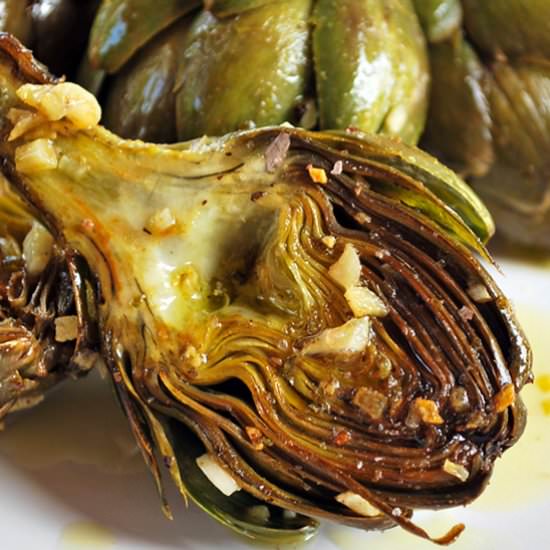 Roasted Artichokes - Recipe photo by saboresdemihuerto