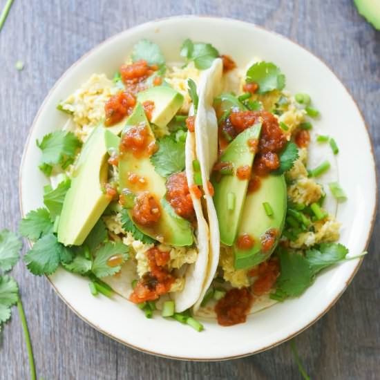 Migas Breakfast Tacos - Recipe photo by kitschen_cat