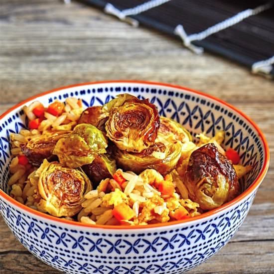 Fried Rice with Brussels Sprouts - Recipe photo by Reisegabel