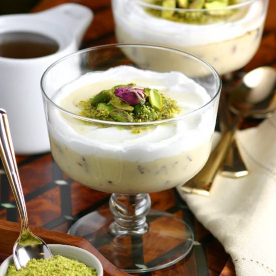 Lebanese Semolina Pudding - Recipe photo by landsandflavors