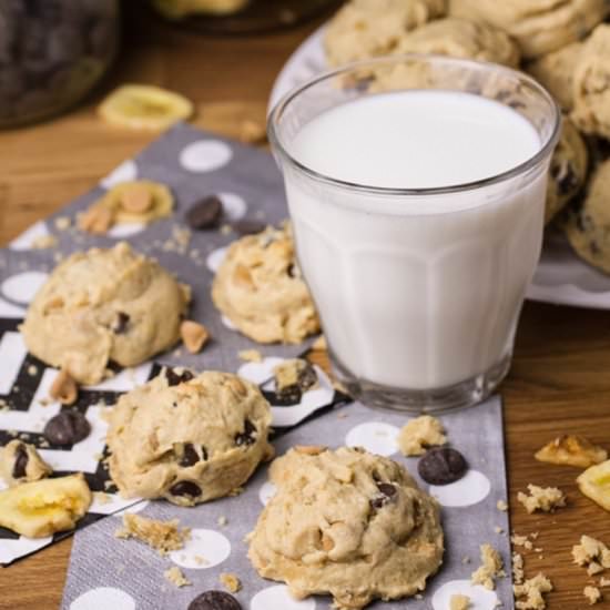 Peanut Butter Banana Chip Cookies - Recipe photo by Chattavore