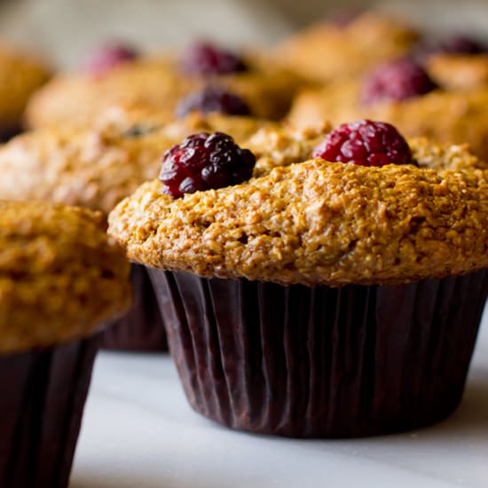 Blackberry Bran Muffins - Recipe photo by TheGourmetGourmand