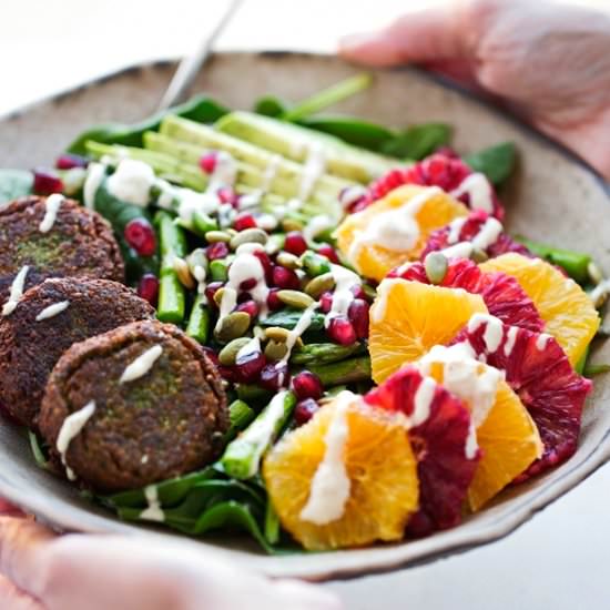 Falafel Veggie Bowls - Recipe photo by littlespicejar