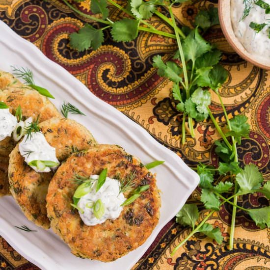 Tuna Cakes & Herb Tartar Sauce - Recipe photo by boastfulfood