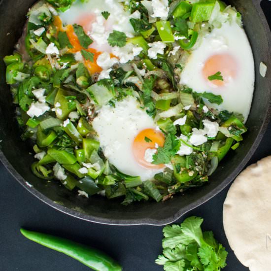 Green Shakshuka - Recipe photo by Myfoodblog.nl