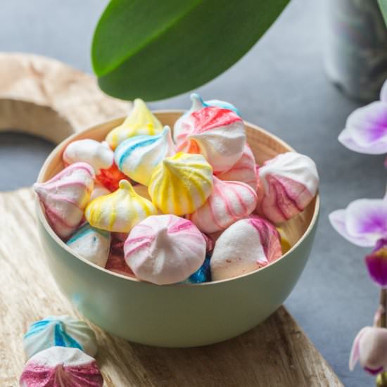 Colorful Little Meringues - Recipe photo by Cuisine Addict