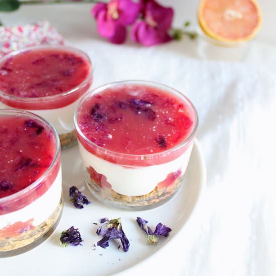 No Bake Grapefruit Cheesecake - Recipe photo by CookALifebyMaeva