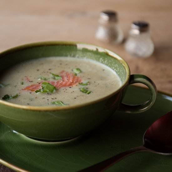 Chicory Soup with Salmon (in Dutch) - Recipe photo by Sarah VanEigenKweek