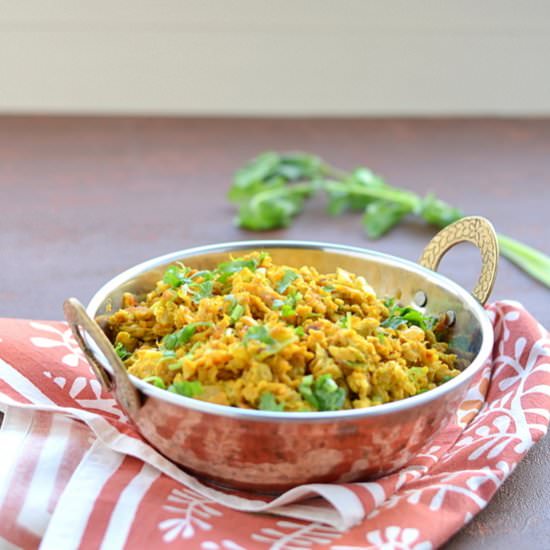 Cabbage Egg Bhurji - Recipe photo by MySpicyKitchen