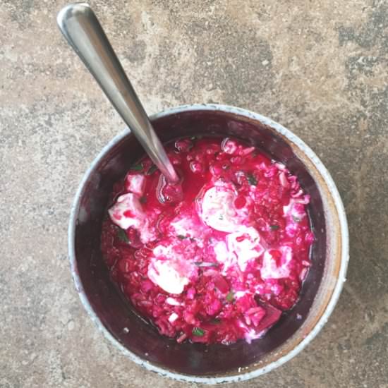Spicy & Sour Beet Soup - Recipe photo by chitra