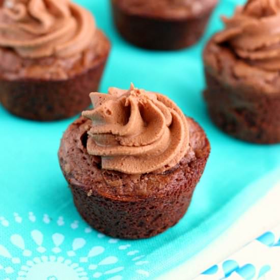 Brownie Bites with Nutella Frosting - Recipe photo by pumpkinnspice