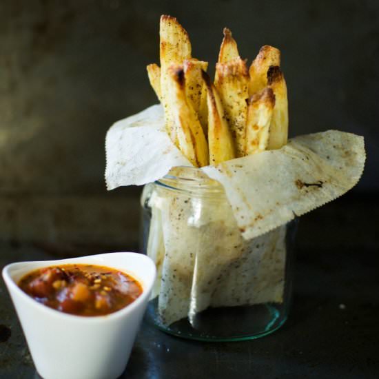Crispy cassava (yuca) fries - Recipe photo by VibrantFoodStories