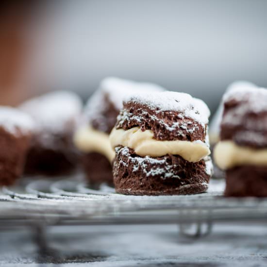 Tangerine fool w/ chocolate scones - Recipe photo by MeccaGBC