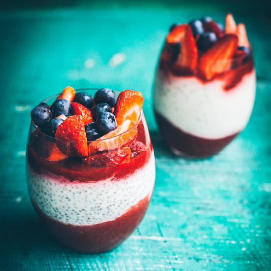 Strawberry Chia Pudding - Recipe photo by lazysundaycooking