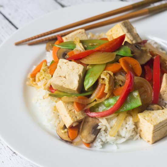 Easy Tofu Vegetable Stir Fry - Recipe photo by Prepgreen