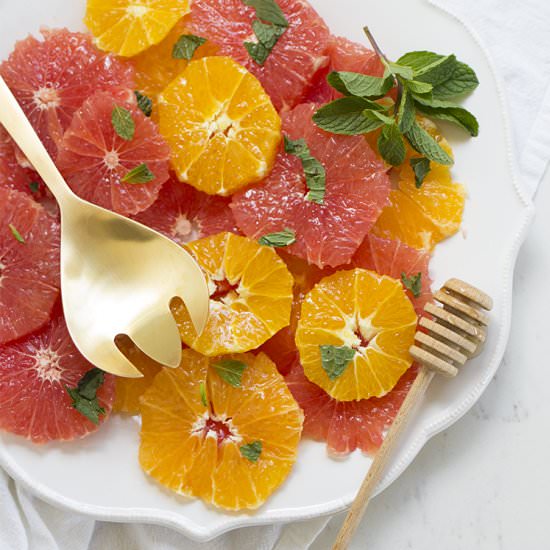 Citrus Salad with Honey & Mint - Recipe photo by freutcake