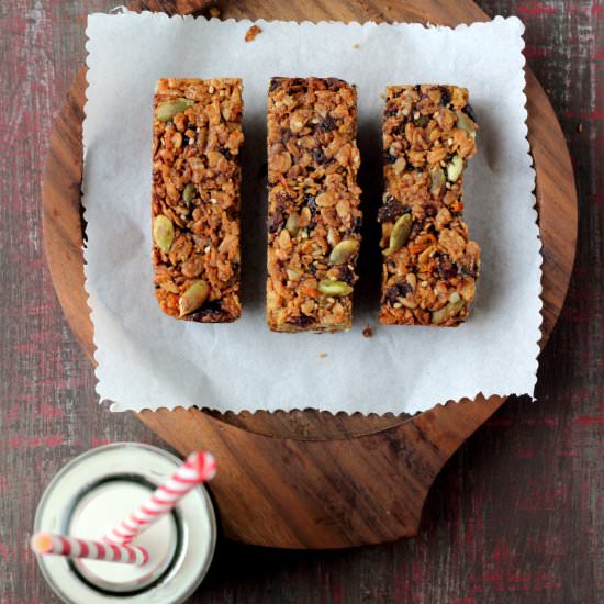Orangy seeds muesli bars - Recipe photo by easyfoodsmith