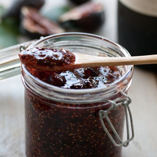 Fig and Ruby Port Jam - Recipe photo by What A Girl Eats