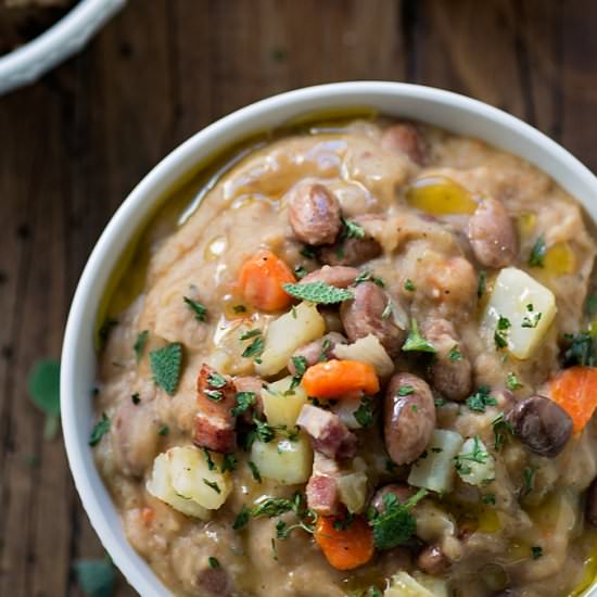 Borlotti Beans & Potato Soup - Recipe photo by foodsmartmom