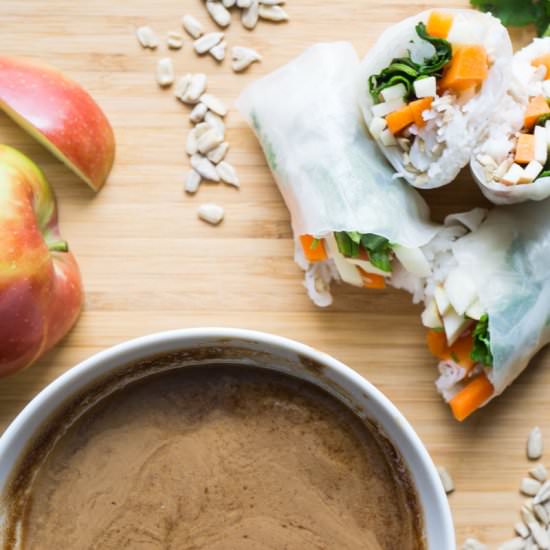 Salad Rolls with Walnut Sauce - Recipe photo by Smart Nutrition