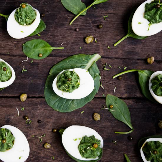 Green Deviled Eggs - Recipe photo by ohsweetcitrus